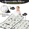 thumbnail image 3 of Mixed Breed Dog Beige Pattern Teens Toddler Nap Mat with Pillow, Sleeping Mat Bag for Preschool Daycare 59"x22", 3 of 6