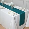 thumbnail image 4 of BalsaCircle 12" x 108" Teal Crinkled Accordion Taffeta Table Runner Party Events Linens, 4 of 8