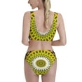thumbnail image 3 of Kdxio Yellow Mandala for Womens High Waisted Bikini Top Sports Style Two Piece Bathing Suits, 3 of 7
