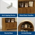 thumbnail image 6 of 72" Arched Storage Cabinet – 6-Tier Kitchen Pantry & Bookcase with Drawer, Adjustable Shelves, 6 of 8