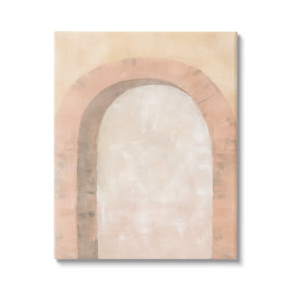 Stupell Industries Modern Muted Arch Abstract Painting Gallery Wrapped Canvas Art Print Wall Art, 16 x 20