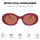 thumbnail image 2 of Lentes de sol mosanana ovalados retro modernos rojos UV400 para mujer, 2 of 6