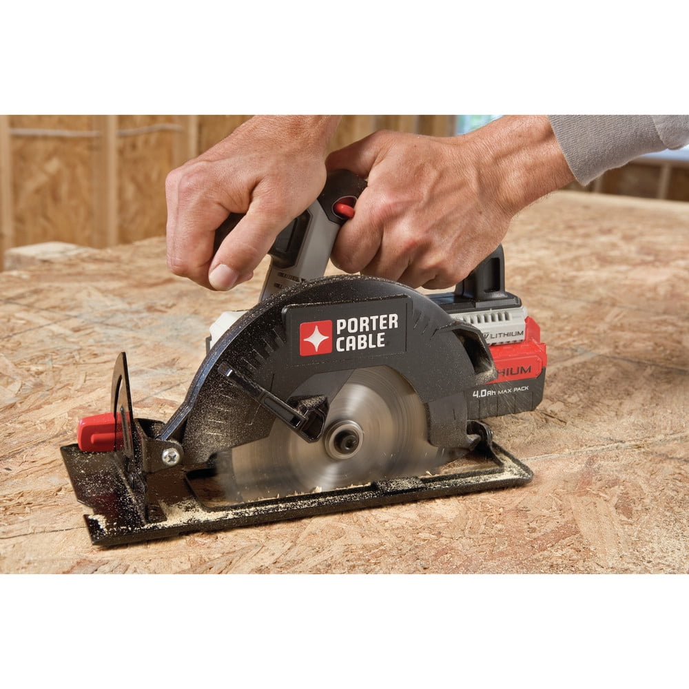 PORTER CABLE 20V MAX Lithium-Ion 6.5-Inch Cordless Circular Saw (Bare Tool / Battery Sold Separately), PCC660B