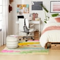 thumbnail image 4 of TOWN & COUNTRY PLAY Nara Southwest Pop Kid's Washable Area Rug, Soft & Plush, Safe Non-Slip Backing, Bedroom Rug, Dorm Decor, Playroom & Classroom Rugs, Pink/Multi, 5'2"x7’2”, 4 of 12