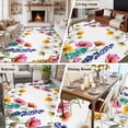 thumbnail image 6 of Area Rug 72×108in, Country Colorful Wildflower Herb Floor Carpet Living Room Rug, Summer Blossom Floral Non-Slip Welcome Mat Indoor Rugs for Bedroom Dining Room, 6 of 9