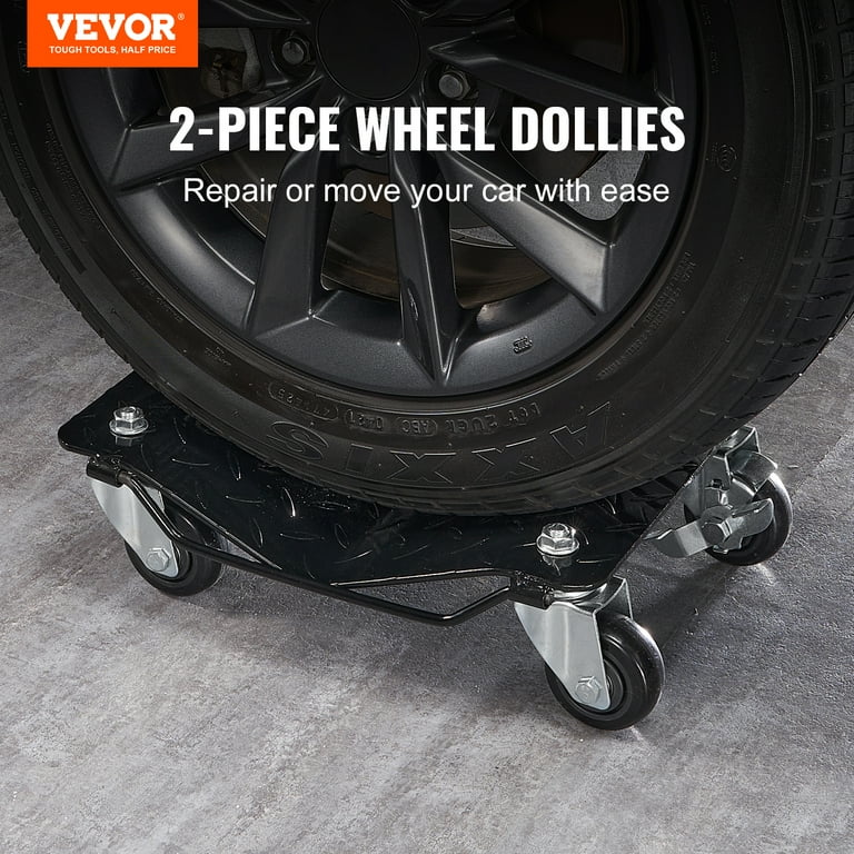 Bentism Car Dolly Wheel Tire Dolly 2 Pcs Heavy Duty Skate Auto Repair Dolly 3000lb, Size: 3000 lbs/1.4 Ton; 1500 lbs/0.7 Ton (Single)