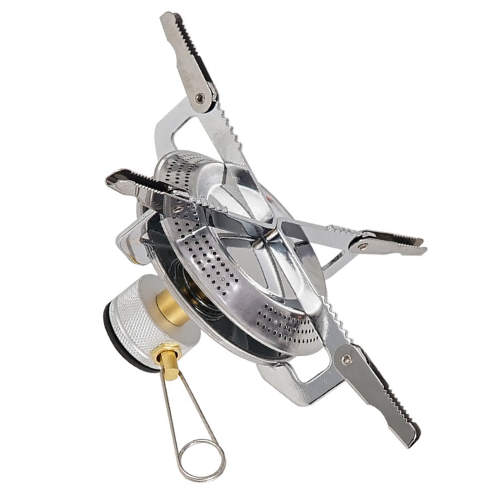 Soimiss Portable Gas Burner Stainless Steel Camping Stove for Outdoor Adventures 1Pcs