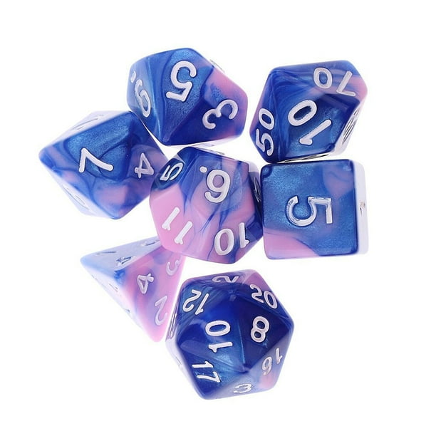 7pcs Polyhedral Dice for for Dungeons Game Dice D20 and Dragons Dice