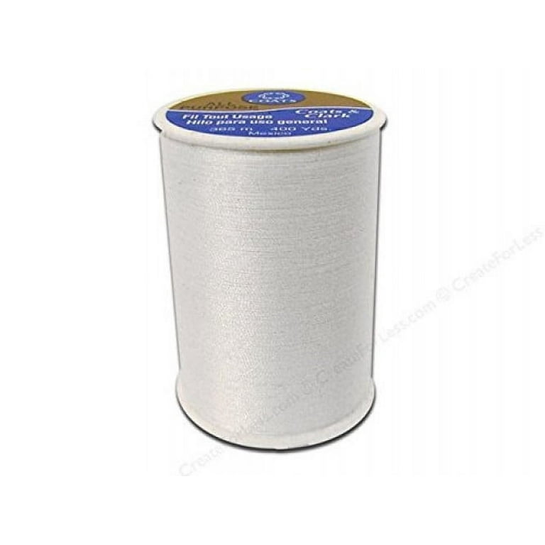 Coats & Clark All Purpose Thread, 800 Yards, White, 2 Pack