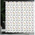thumbnail image 3 of Ambesonne Unicorn Shower Curtain, Horses Colorful Hairs Art, 69"Wx75"L, Pastel Yellow Seafoam, 3 of 4