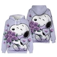 thumbnail image 2 of Suéter para padres e hijos adultos de primavera y otoño de 2024 con impresión 3D de dibujos animados de Snoopy y personalidad, moda urbana, 2 of 5