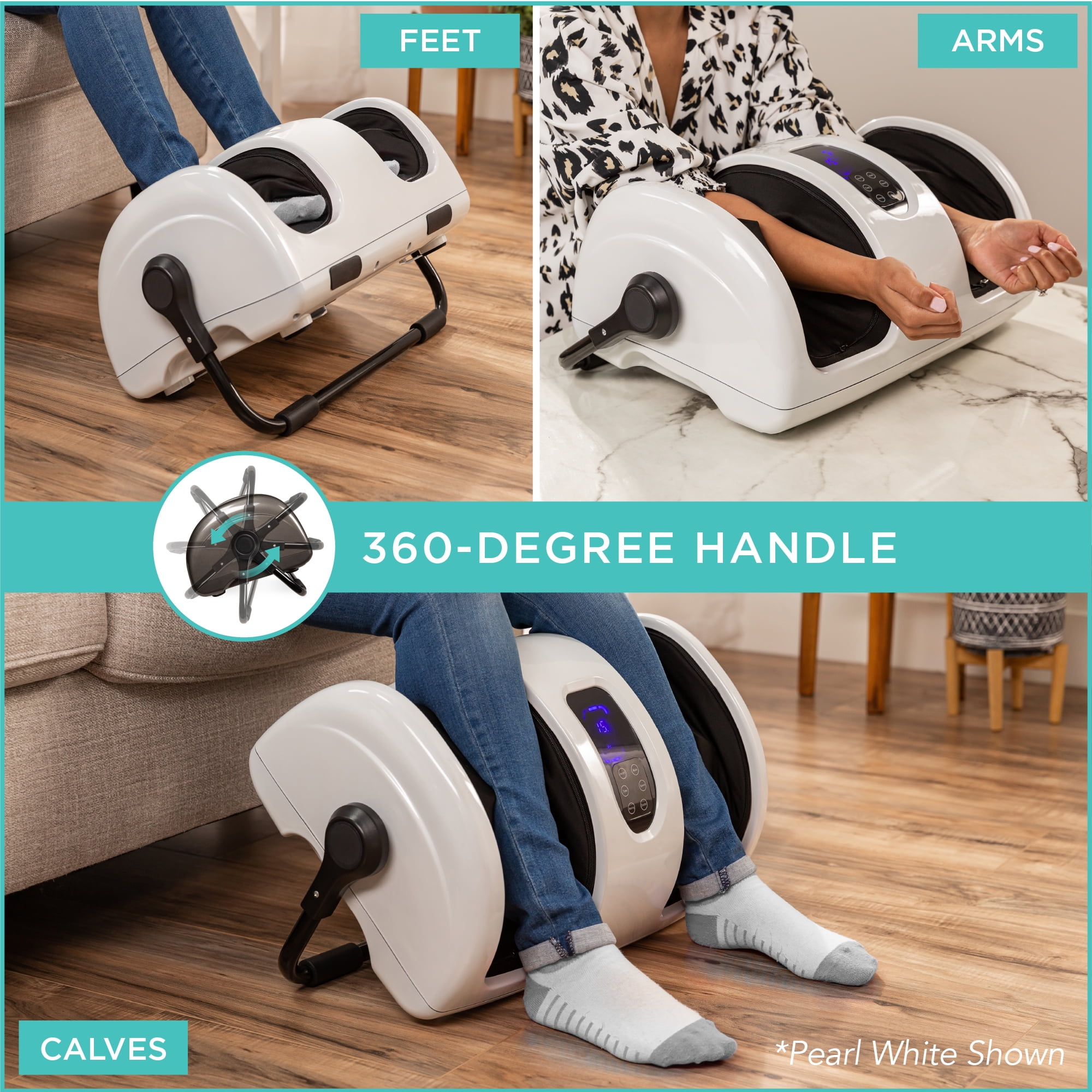 Best Choice Products Foot Massager Machine, Therapeutic Reflexology Massager w/ High-Intensity Rollers - Rose Gold