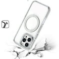 thumbnail image 3 of For Apple iPhone 16 (6.1") Hybrid Clear Back Invisible Camera Bracket Stand [With Magsafe Magnetic Circle] Shockproof Color Frame Cover ,Xpm Phone Case [ White ], 3 of 8