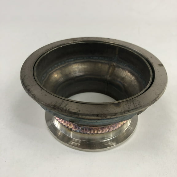 3.5" to 2.5" V-band Flange Adapter For Turbo Elbow Downpipe Manifold 2" Height