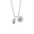 thumbnail image 2 of Delight Jewelry Silvertone Pineapple Silvertone Script Initial Disc - A - Charm Necklace, 20"+3", 2 of 4