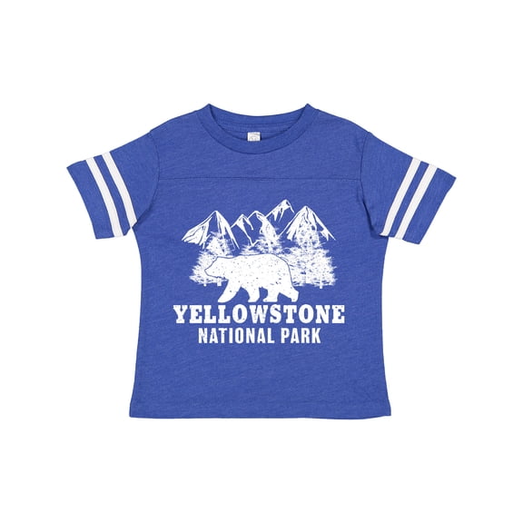 Inktastic Yellowstone National Park with Bear Mountains and Trees Boys or Girls Toddler T-Shirt