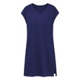 thumbnail image 4 of Puliio T Shirt Dresses for Women Summer V Neck Short Sleeve Side Slit Mini Casual Loose Everyday Dress, 4 of 4