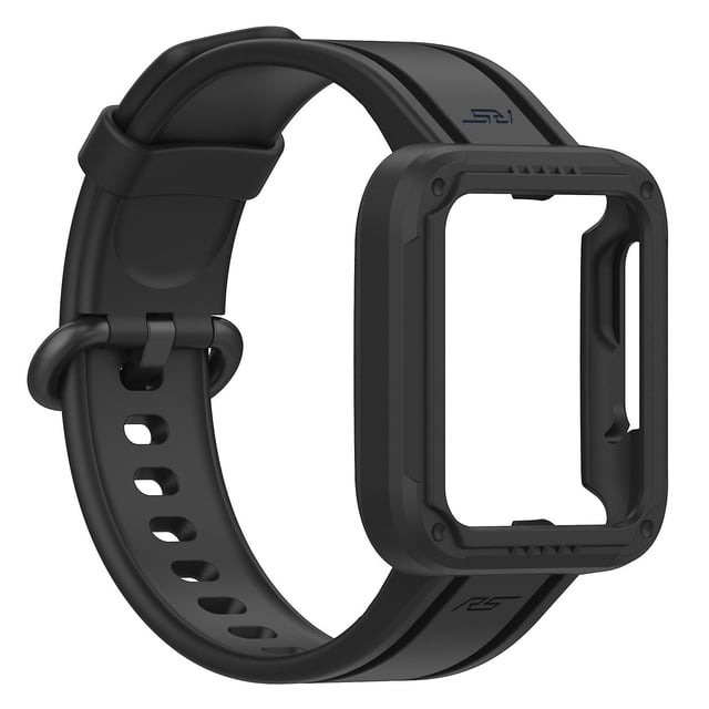 Para MI Watch Lite 1/2 Bandas Pulsera ajustable Correa de reloj deportiva de silicona, color negro
