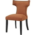 thumbnail image 5 of Modern Contemporary Urban Design Dining Kitchen Room Side Chair, Set of Two, Fabric, Orange, 5 of 5