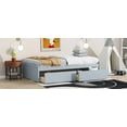 thumbnail image 6 of Generic Twin Size Bed with 2 Drawers, Solid Rubber Wood Bed,Grey, 6 of 9