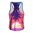 thumbnail image 4 of qelini Tank Top Stretchy for Men Big and Tall Vest Top Crew Neck Sleeveless Vest Hawaiian Print Workout Cloths, 4 of 4