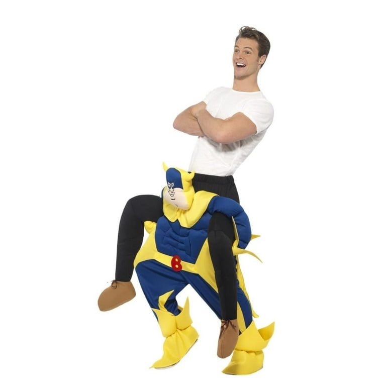 Bananaman Piggy Back Costume Adult Blue Bananaman Piggy Back Costume Adult Blue