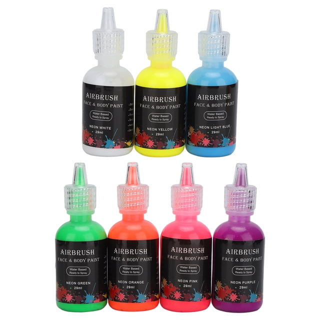 Pintura Corporal UV Blacklight, Que Brilla En La Oscuridad Ingredientes Seguros Juego De Pintura Corporal UV 203ml Ampliamente Utilizado Para Festivales Para Todas Las Personas ZAQW Face Body Glowing Paint Kit