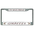 thumbnail image 1 of I'm Wild About Giraffes Chrome License Plate Frame, 1 of 1