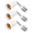 thumbnail image 1 of 3pcs Adjustable Light Bulb Socket Extender Lamp Holder Socket Converter Light Bulb Extension Adapter, 1 of 5