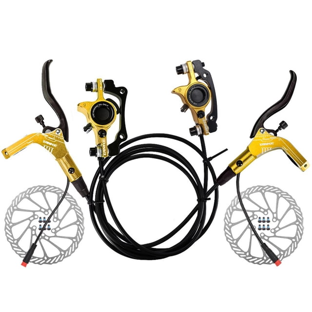 Bgsha eBike Hydraulic Disc Brake Set Electric Bicycle Cut Off Brake Lever With Rotor