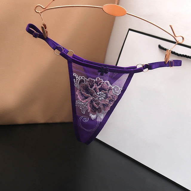 Classification de Produit Culottes pour Femmes / Titre de Produit String en Maille Sans Coutures à Taille Basse avec Ajustement Réglable et Design Transparent pour un Confort Quotidien