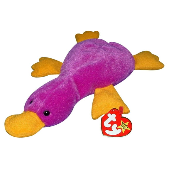 Ty Beanie Babies Patti the Platypus Plush Fuchsia 1993