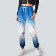thumbnail image 2 of Pantalones de chándal Gibobby Mujer Estampado Cómodos Alta cintura Azul S, 2 of 5