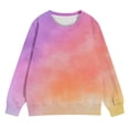 thumbnail image 4 of Mercatoo Teen Girls Tie Dye Crew Neck Sweatshirts Cute Cotton Pullover Sweatshirts Kids Long Sleeve Gradient Color Sweater, 4 of 7