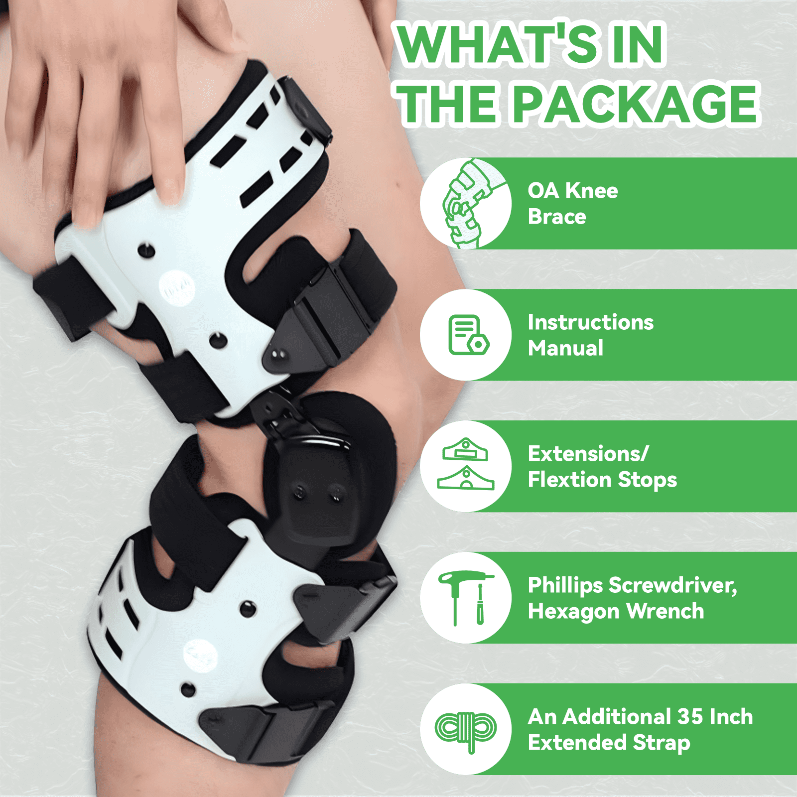 Orthomen OA Unloader Knee Brace Support for Arthritis Pain, Osteoarthritis, Cartilage Defect Repair (Inside - Right)