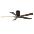 thumbnail image 5 of IR5HLK five-blade flush mount paddle fan in Barn Wood finish with 52” solid matte black wood blades and integrated LED light kit., 5 of 7