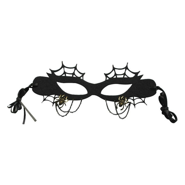 KAKOWELY Máscara de araña de fieltro delicado con diseño elegante para fiestas, cosplay y mascaradas.