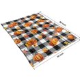 thumbnail image 4 of Fall Pumpkins and Leaves Buffalo Plaid Blanket,Comfortable Soft Lamb Wool Throw Blanket,All Season,Warm Lightweight Blankets for Sofa Bed Couch Living Room Chair,60"x80", 4 of 4