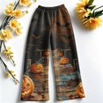 thumbnail image 5 of Trgacdwlo Halloween Fleece Pajama Pants Women Fuzzy Loose Fit Sleepwear Lounge Pants Women Vintage Ghost Pattern Winter Warm Pj Bottoms for Women, 5 of 6