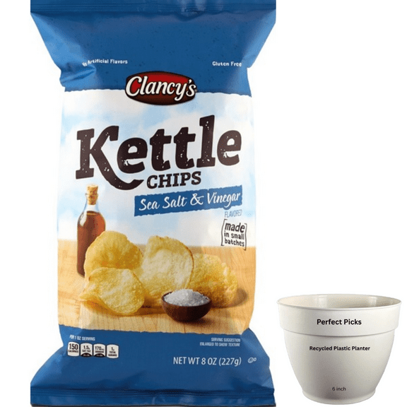 Clancy's Sea Salt and Vinegar Kettle Chips 8 oz