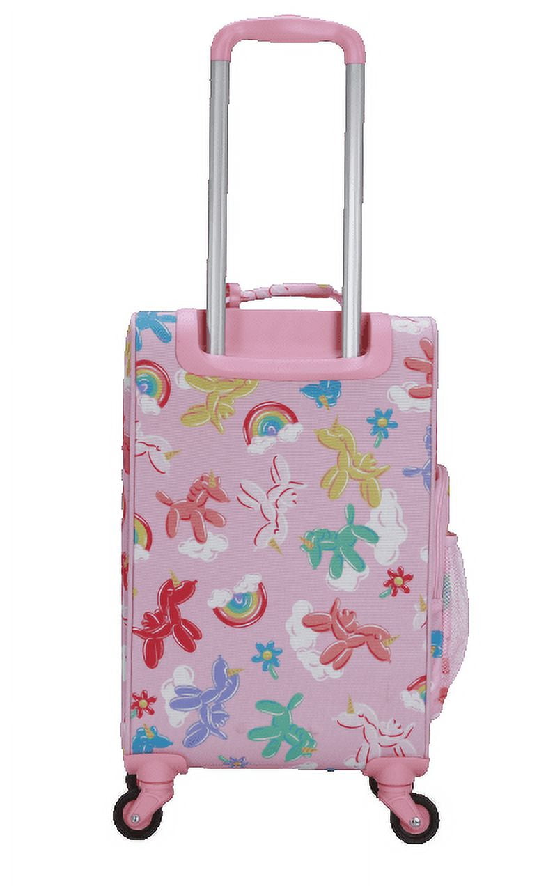 CRCKT 3 Piece Miss Popular 21-inch Softside Carry-On Luggage with Packing Cube and Luggage Tag, Miss Popular Balloon Animals