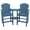 Blue, variant on SERWALL Tall Adirondack Chairs Set of 2,Recycled Poly Balcony Chair with Double Connecting Tray Patio Stools Weather Resistant for Outdoor Deck Lawn Pool Backyard