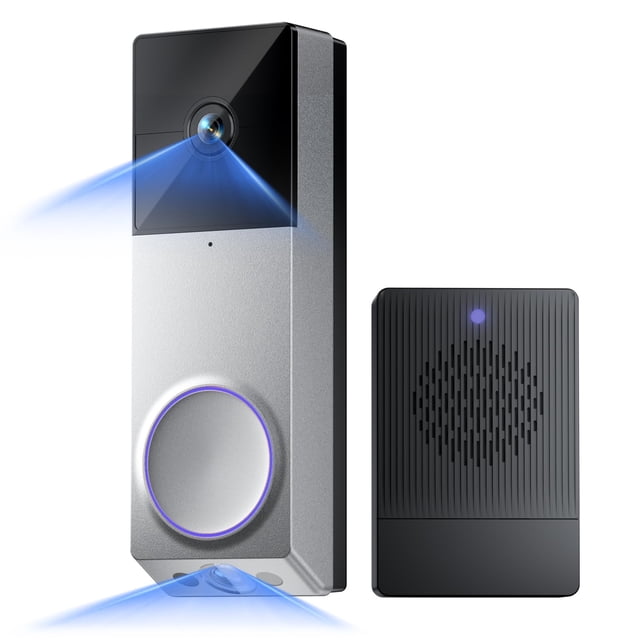 Timbre con vídeo WYZE Wireless Duo Cam 2K Full HD plateado
