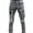 Grey, variant on snowsong Mens Jeans Baggy Jeans Men's Trousers Casual Straight Mid Rise Slim Fit Ripped Jeans Pants For Men Grey L