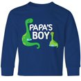 thumbnail image 3 of Inktastic Papa's Boy Grandson Long Sleeve Youth T-Shirt, 3 of 5