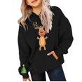 thumbnail image 2 of Mercatoo Boys Girls Christmas Reindeer Sweatshirt with Pocket Teen Cute Hoodies Long Sleeve Pullover Shirts Cotton Clothes, 2 of 5