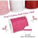 thumbnail image 5 of Cordón de algodón encerado de 400 yardas, 1 mm, hilo para bisutería, color rosa, 4 rollos redondos para manualidades, 5 of 7