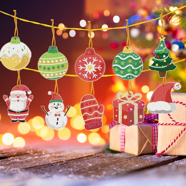 10 Uds. De adornos artísticos de diamantes DIY, elemento de Navidad con forma especial de bicho de dibujos animados FLhrweasw Nuevo