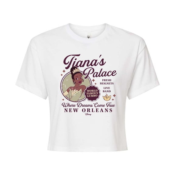 Disney - Tiana's Palace - Juniors Cropped Graphic T-Shirt