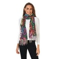 thumbnail image 2 of FORMRS Womens Scarf Winter Soft Long Big Warm Shawls Wrap Tassel Scarves, Vibrant Flowers Pattern, 2 of 9